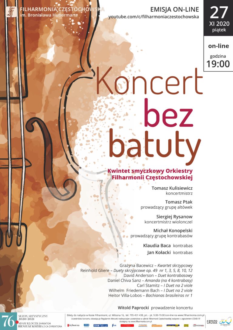Koncert bez batuty w Filharmonii Częstochowskiej